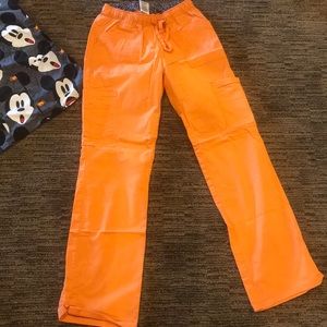 XS orange scrub pants